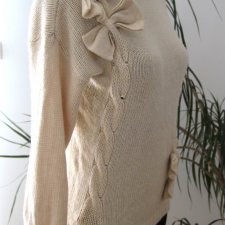 Vintage sweter, angora, roz 36