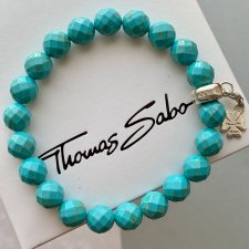 Thomas Sabo Charm Club Bracelet ❤ Naturalne turkusy i srebro 925 ❤ ❤