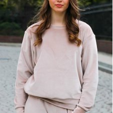 Welurowa bluza dresowa beżowa XS/S