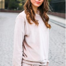 Welurowa bluza dresowa beżowa M/L