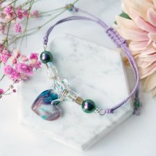 bransoletka z perłami i kryształami swarovski