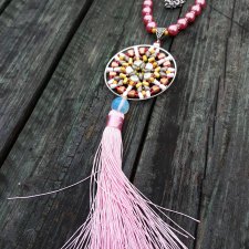 ,,obręcz z różowym chwostem,,