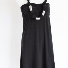 sylwester sukienka vintage czarna Qed London