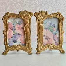 French Vintage Pictures Frame - dwie ramki ❀ڿڰۣ❀ Dama i motywy florystyczne ❀ڿڰۣ❀ Bardzo poszukiwany motyw.