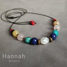 Naszyjnik "Harmonia barw" 7 czakr na sznurku