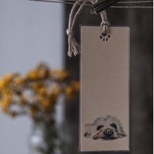 Zakładka do książki z rysunkiem psa