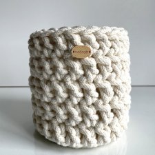 Koszyk ze sznurka bawełnianego 050 Ecru 10x12 cm (różne kolory)