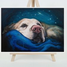 Wydruk Fine Art - Rozmarzony Labrador, A4