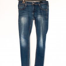 Spodnie jeansowe Szachownica rozmiar M/L dżinsowe długie na jesień