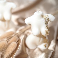 ŚWIECZKA ŚWIECA SOJOWA NATURALNA CIAŁO KOBIETY BODY ZŁOTA