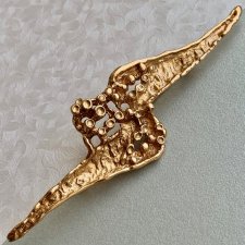 Vintage Norway Modern Lava Brooch, lata 70-te XXw. ❀ڿڰۣ❀ Ręczna artystyczna praca