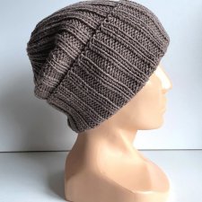 Wywijana czapka merino HELLI 100% Baby Merino 17 Beż