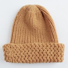 BEŻOWA CZAPKA vintage ciepła