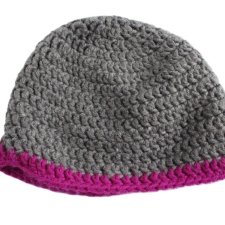 CZAPKA vintage ciepła szara