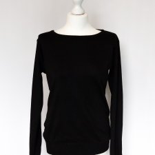 Klasyczny czarny sweter Lee Cooper rozmiar L prosty bez dekoltu basic minimalistyczny