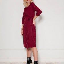 Kopertowa sukienka - SUK206 bordo