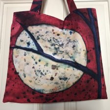 My Fullness -autorska limitowana seria  print z batiku - gabardyna 100%bawełna - shopper bag - duża oryginalna autorska torba na zatrzask