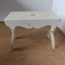 Stołeczek / ryczka biały