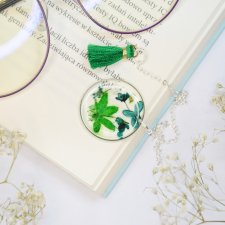 Biżuteryjna zakładka do książki -  zieleń