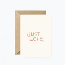 Rozkładana kartka - JUST LOVE.