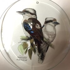 Ptaki na szkle - Melbourne Australia - szklana zawieszka