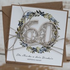 Rustykalna kartka na 60 urodziny dla mężczyzny