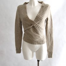 Wełna lana kopetowy sweter 36