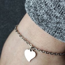 Walentynkowa bransoletka serce - z grawerem