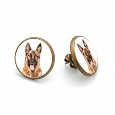 Kolczyki sztyfty OWCZAREK NIEMIECKI rasowy pies