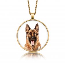 Medalion okrągły OWCZAREK NIEMIECKI rasowy pies