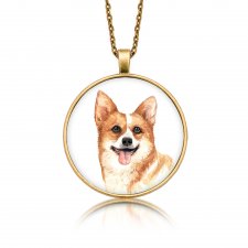 Medalion okrągły WELSH CORGI rasowy pies