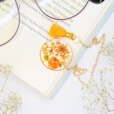 Biżuteryjna zakładka do książki - pomarańcz
