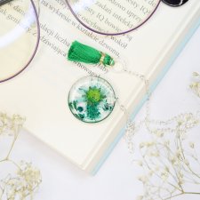 Biżuteryjna zakładka do książki - zieleń
