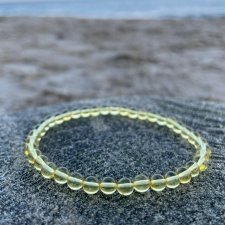 DELIKATNA BRANSOLETKA Z CYTRYNOWEGO BURSZTYNU BAŁTYCKIEGO