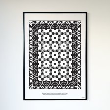 Wzór posadzki, ul. Barska 30, Kraków, plakat 50x70