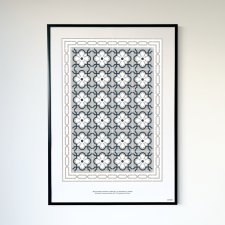 Wzór posadzki, ul. Starowiślna 12, Kraków, plakat 50x70