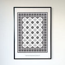 Wzór posadzki, ul. Wrzesińska 5, Kraków, plakat 50x70