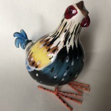 Unikat - rocking roosters by Gallo - Hand made Hand painting kolekcjonerska figurka