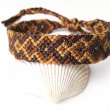 Gniewomir - ręcznie pleciona bransoletka przyjaźni, bawełna, aztecka bransoletka etniczna