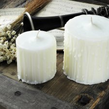 Zestaw dwóch świec z wosku sojowo- pszczelego