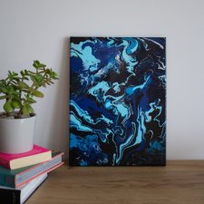 abstrakcja obraz "DEEP BLUE" | 30x40