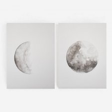 Księżyc  - dwie akwarele