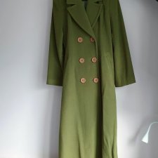 Zielony długi płaszcz rozmiar M