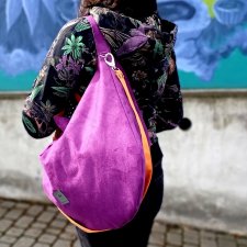 Torba hobo zamszowa Fioletowa