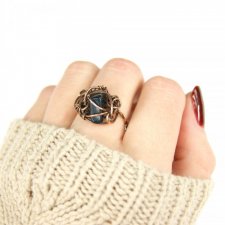 Noc Kairu regulowany pierścionek z miedzi