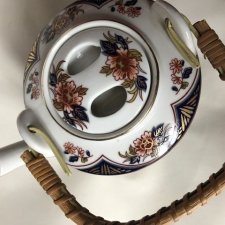 Imari style duży porcelanowy herbaciany dzbanek oryginalny bogato zdobiony