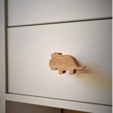 Drewniane gałki, uchwyty do mebli dla dzieci, dinozaury, gałka uchwyt meblowy dla dzieci, wzór triceratops