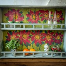Półka do kuchni ręcznie malowana