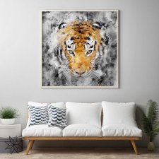 Płótno Obraz obity na blejtramie tygrys 100x100