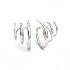 kolczyki POTRÓJNE KOŁA- srebro